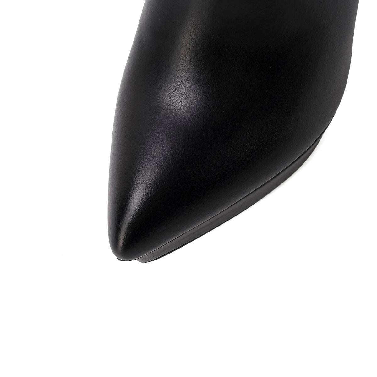 Nine Seven Women's Genuine Leather Pointed Toe Platform Handmade Back Zip Stiletto High Heel Stylish Ankle Boots